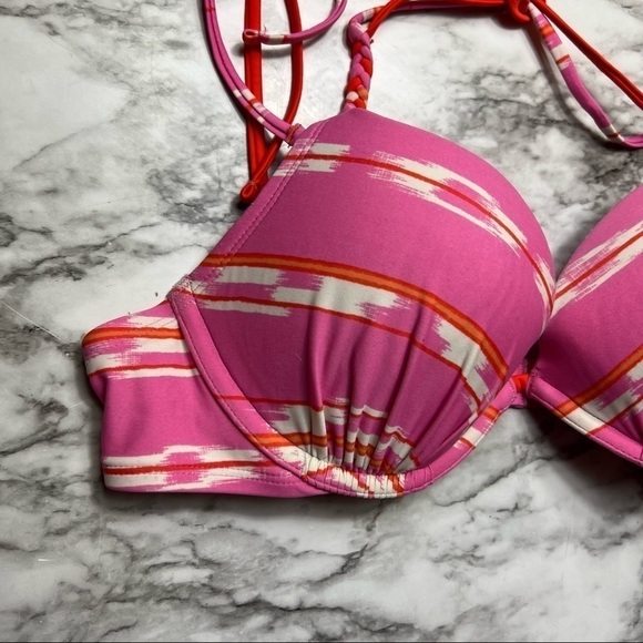 AERIE Padded Push Up Charley Halter Swimsuit Bikini Top 36C - Picture 2 of 6